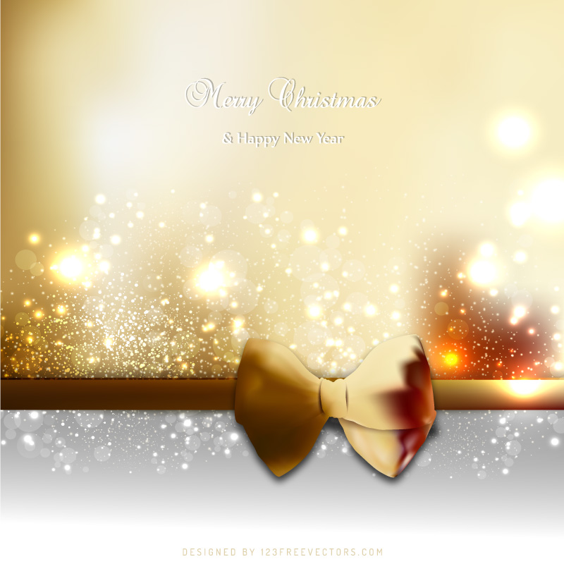 Merry Christmas Greeting Card Bow Background Graphics