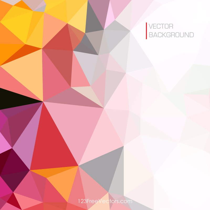 Bright Colorful Abstract Polygonal Triangular Background Clip Art