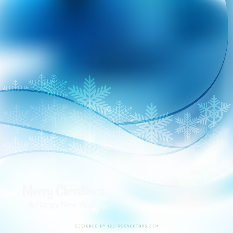 Blue Christmas Background with Snowflakes