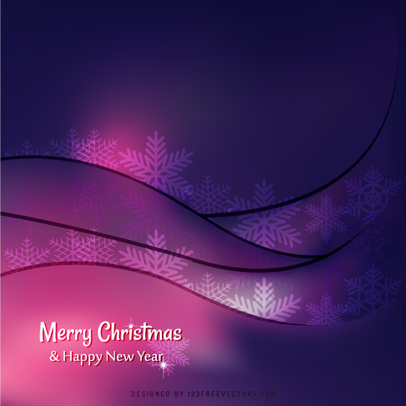 Dark Purple Christmas Background with Snowflakes