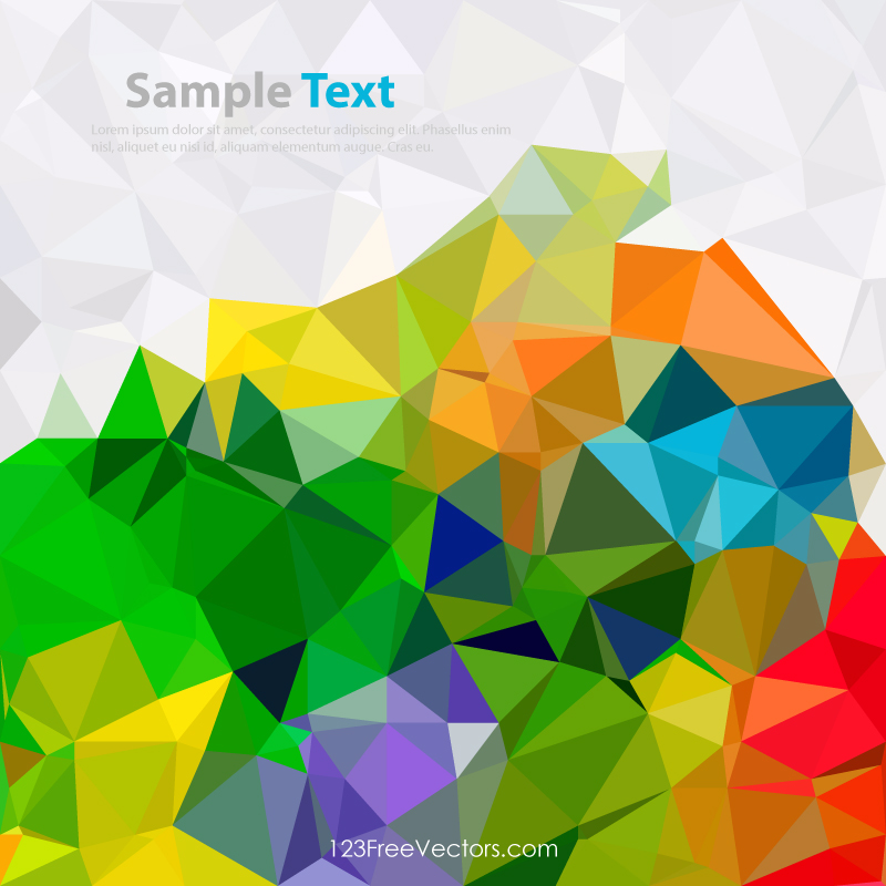 Polygonal Bright Colorful Background Vector