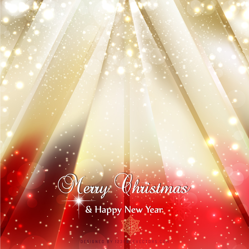 Red Gold Sparkles Christmas Background Template