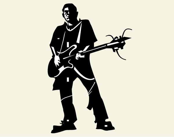 Guitarist Silhouette Free Vector