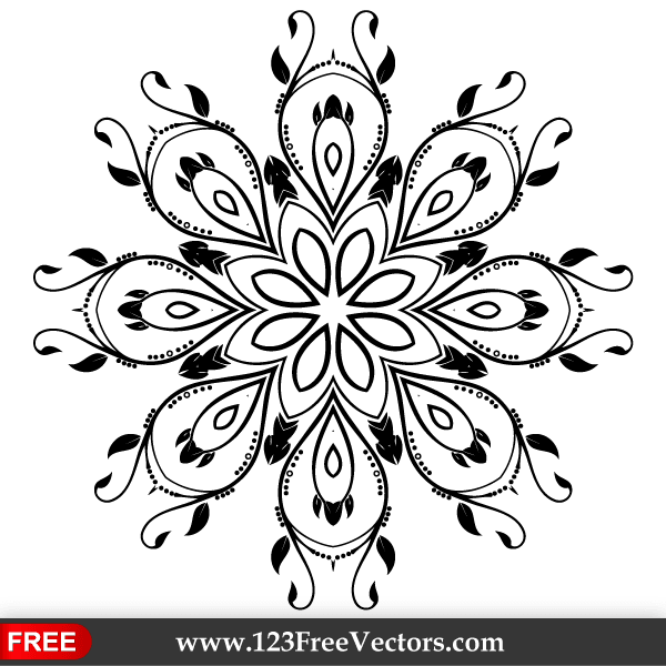 Ornate Decorative Element Vector Design