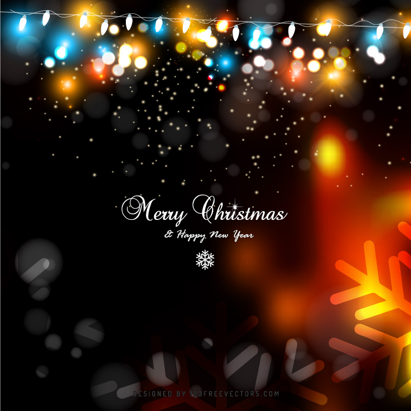 Black Orange Fire Christmas Lights Background Graphics
