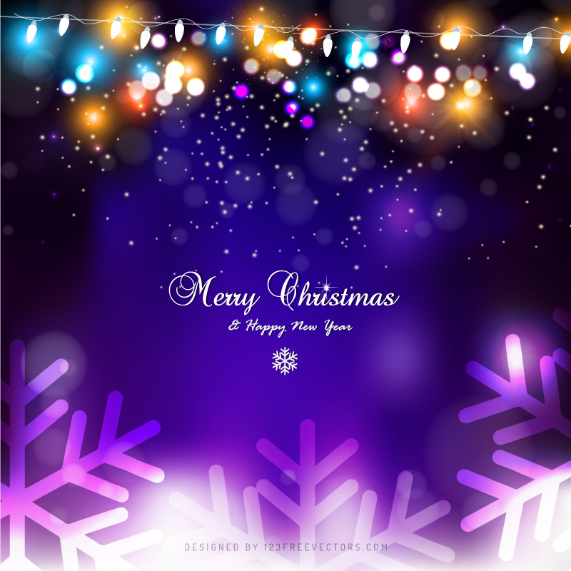 Purple Christmas Lights Background Design
