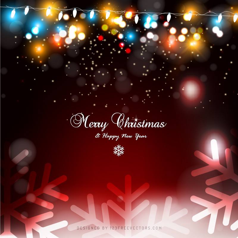 Red Christmas Lights Background