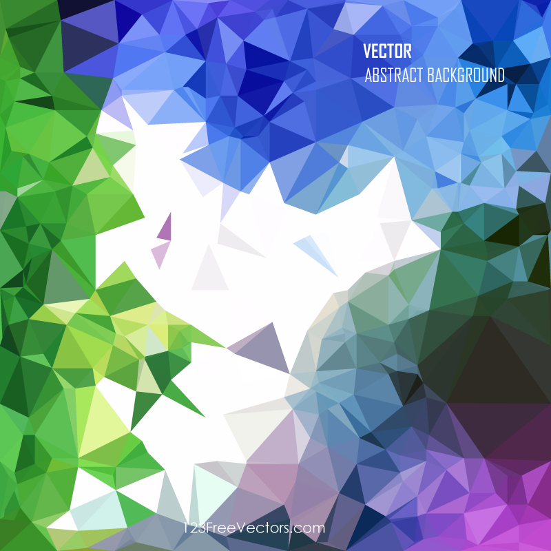 Colorful Rainbow Abstract Polygonal Triangular Background Illustrator