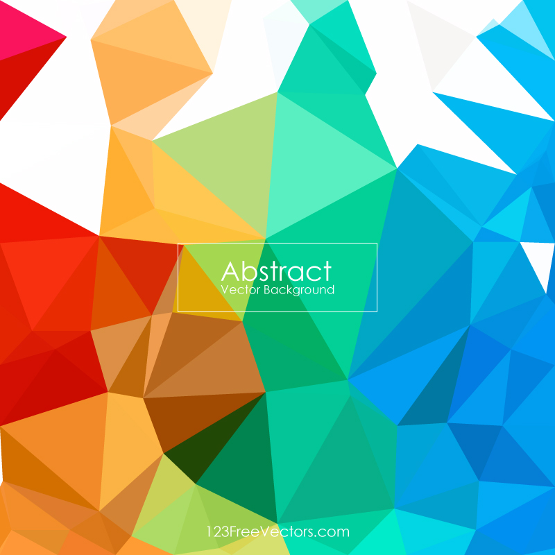 Polygonal Triangular Colorful Rainbow Background