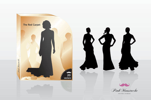 Fashion Girls Vector Silhouettes Free Pack