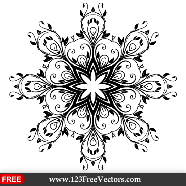 Vector Floral Ornate Decorative Element