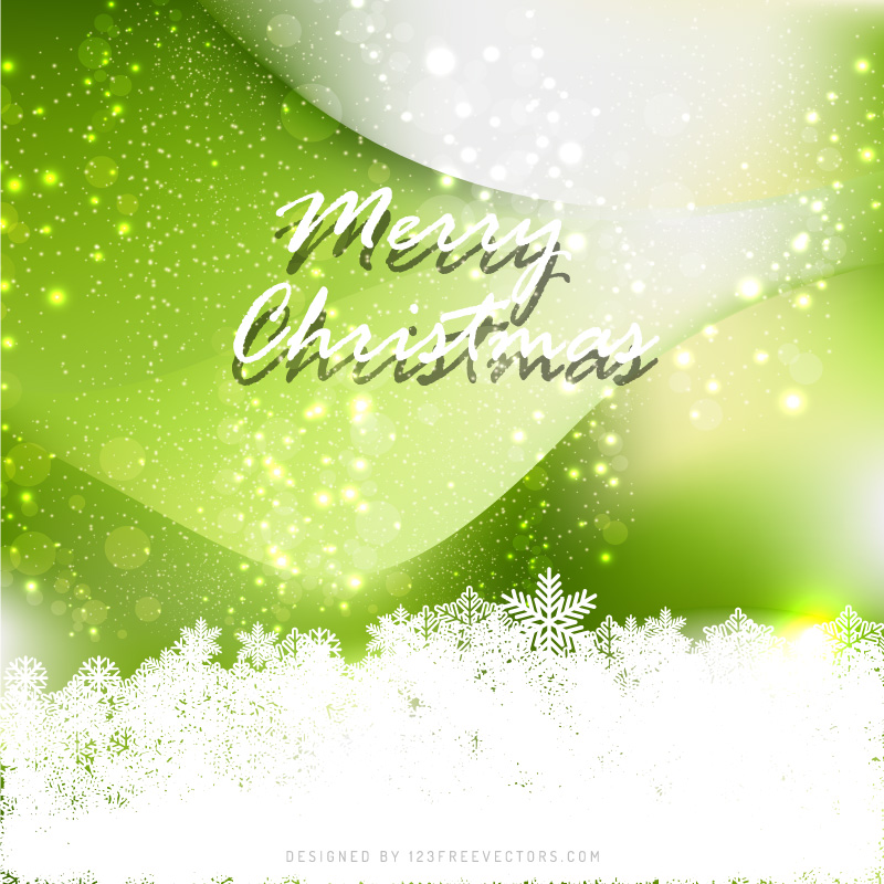 Merry Christmas Green Background