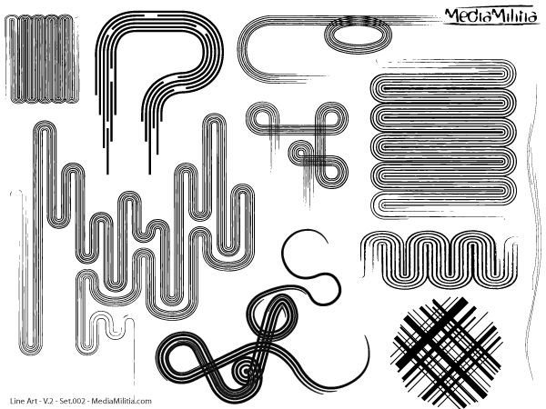 Line Art Vector Design Elements Set-2