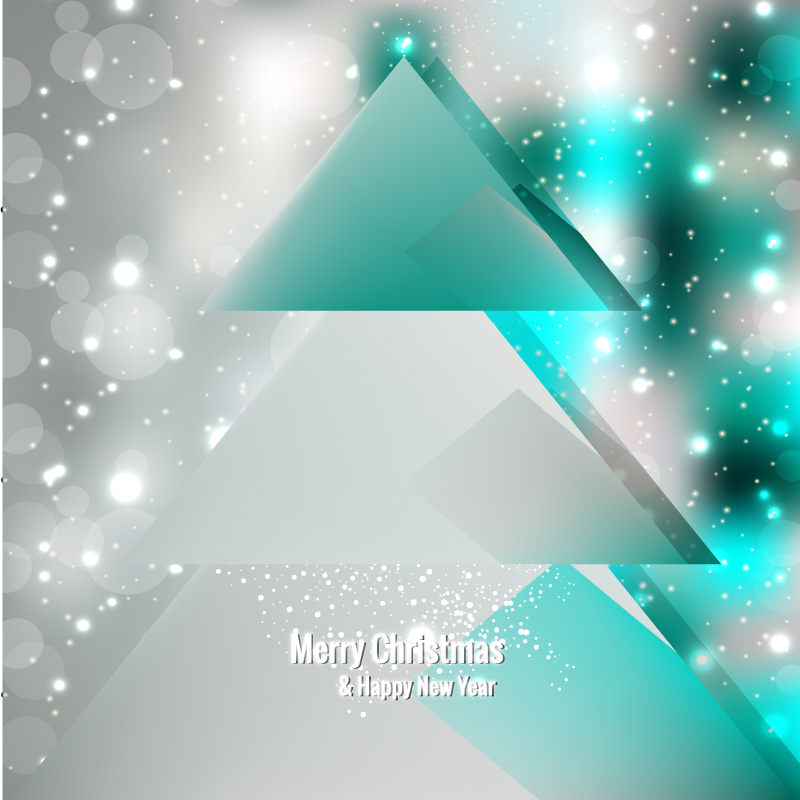 Gray Turquoise Christmas Tree Background Graphics
