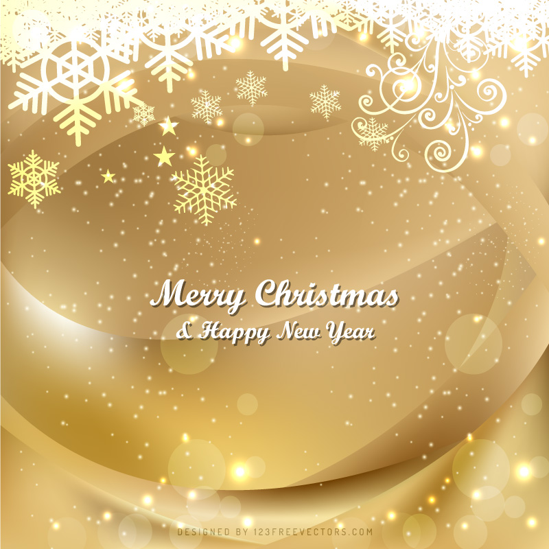 Merry Christmas Gold Background