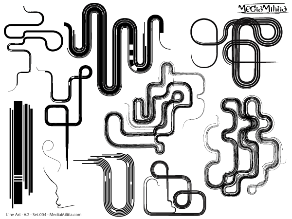 Line Art Vector Design Elements Set-4