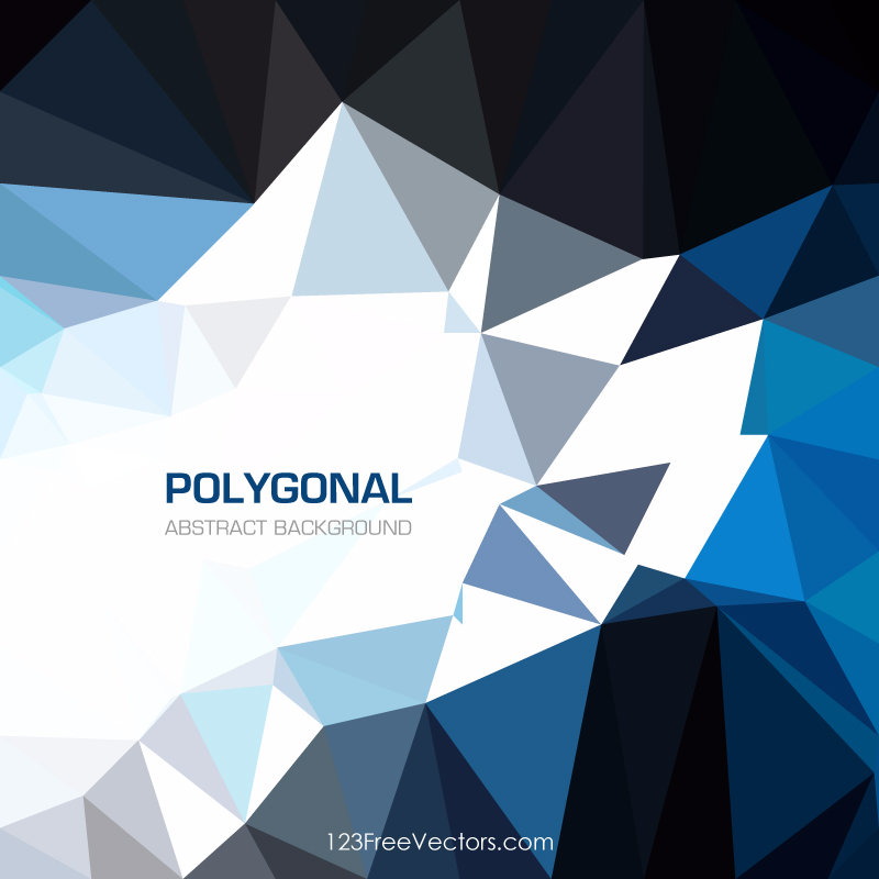 Abstract Dark Blue Low Poly Background