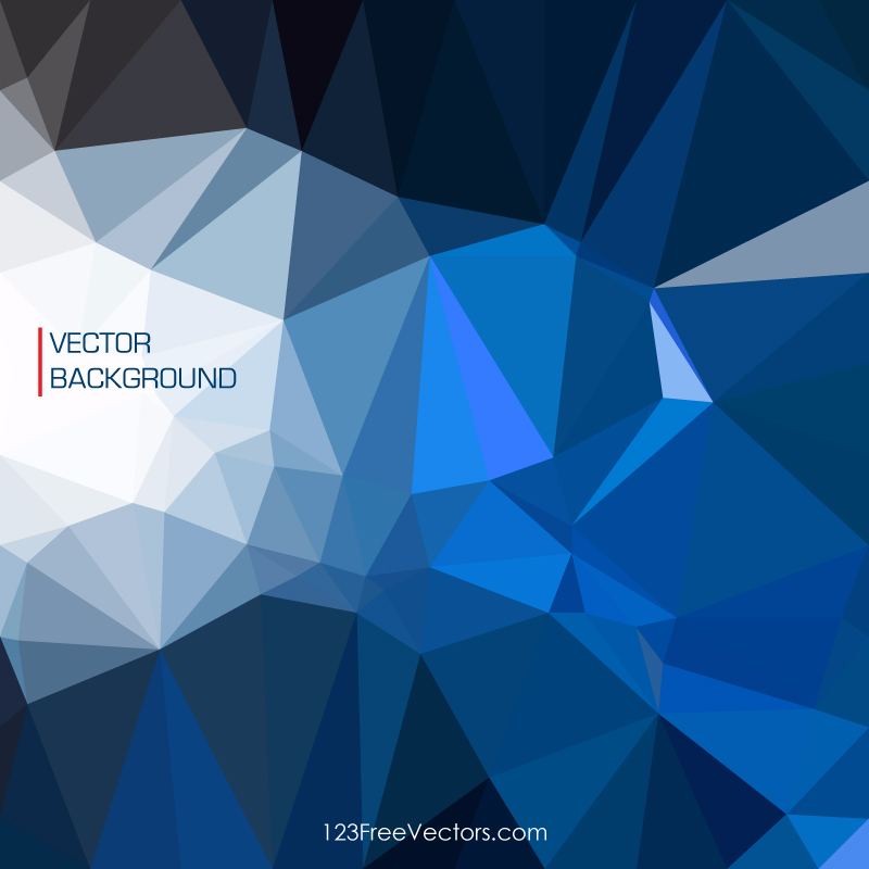 Low Poly Dark Blue Background Design