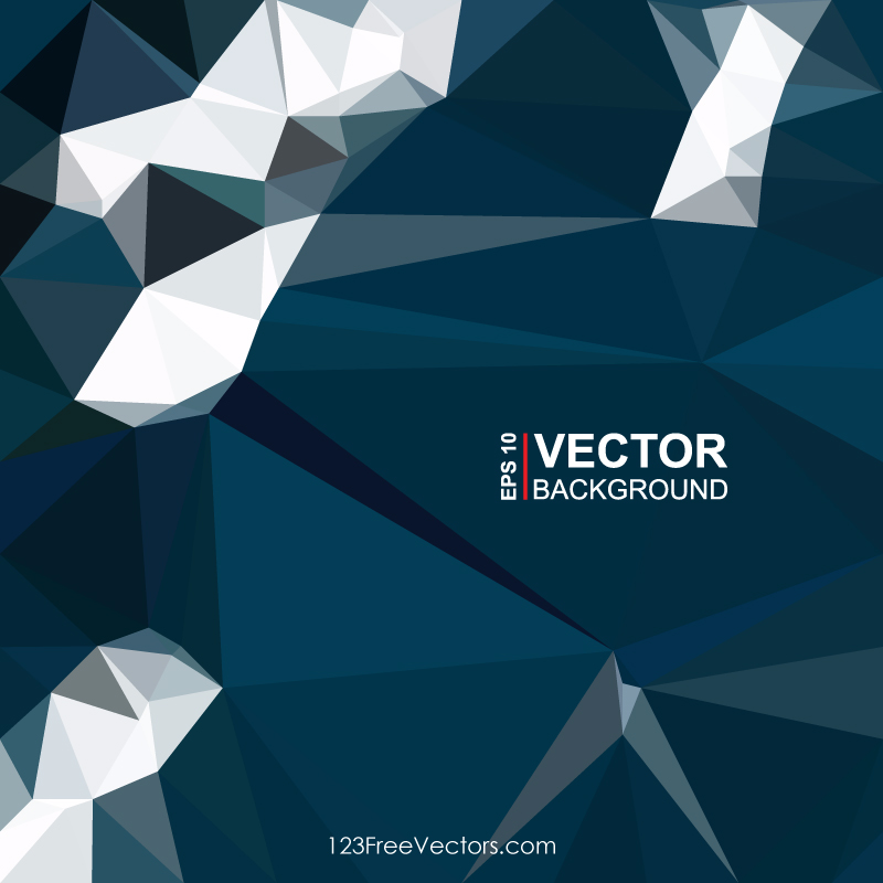 Dark Blue Polygonal Triangular Background Vector