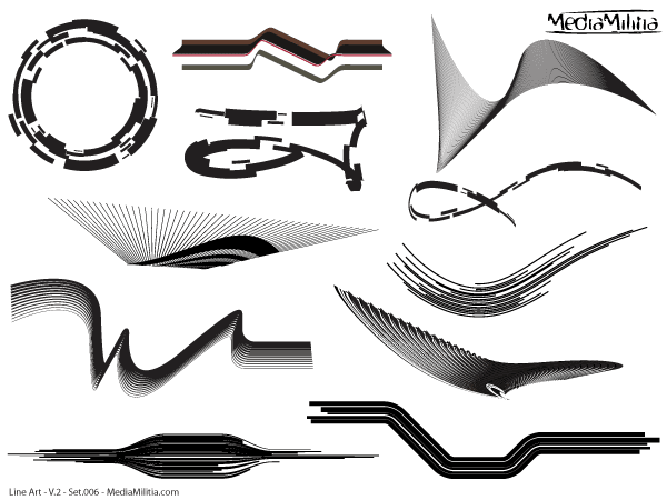 Line Art Vector Design Elements Set-6