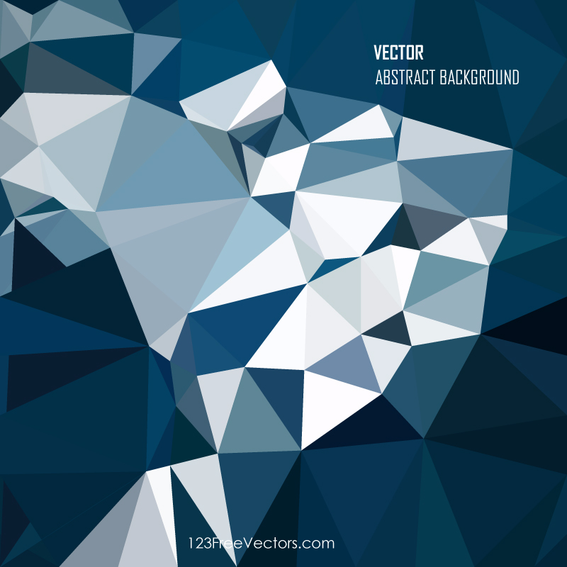 Dark Blue Polygonal Background Vector