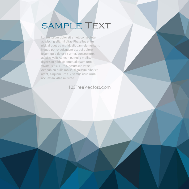Dark Blue Geometric Polygon Background Design