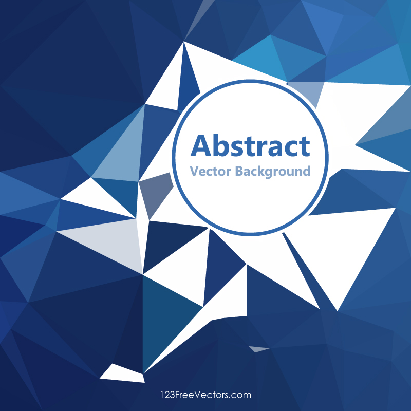 Dark Blue Polygonal Pattern Background Image