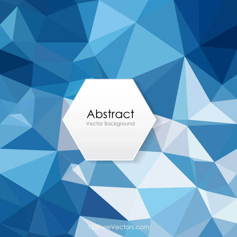 Blue Polygonal Triangular Background Template
