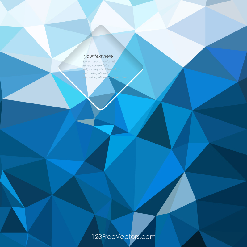 Blue Geometric Polygon Background Template