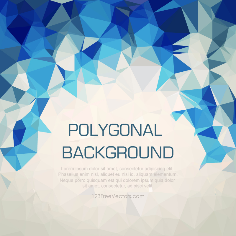 Blue Polygonal Pattern Background Template