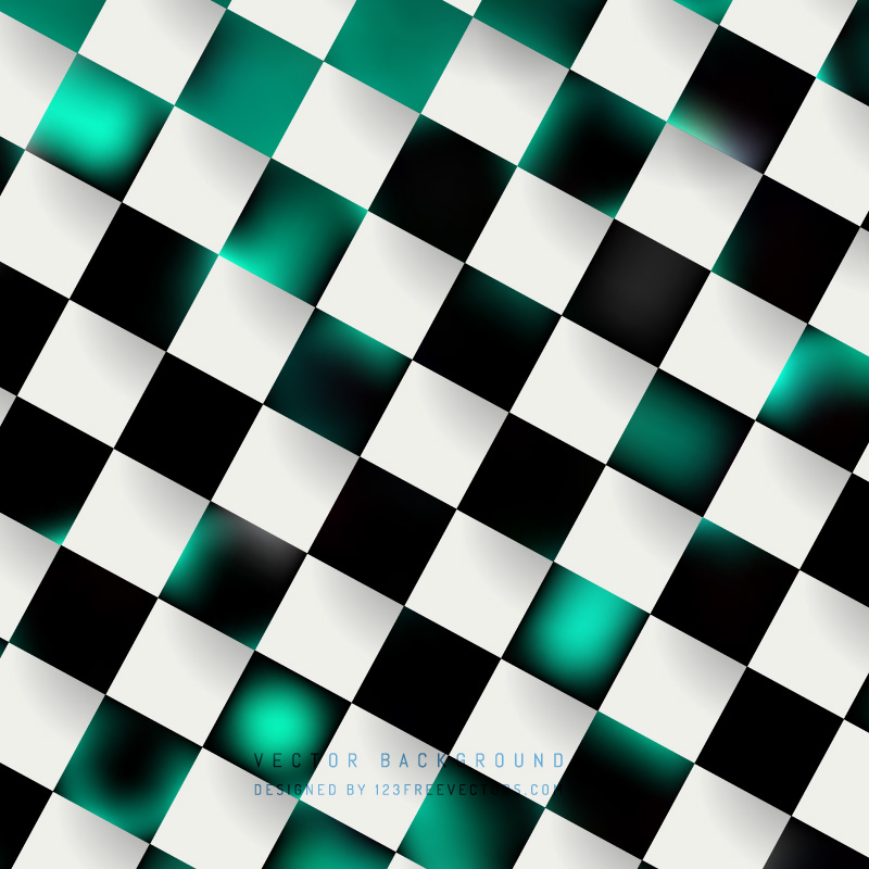Black Green Checkered Background Design