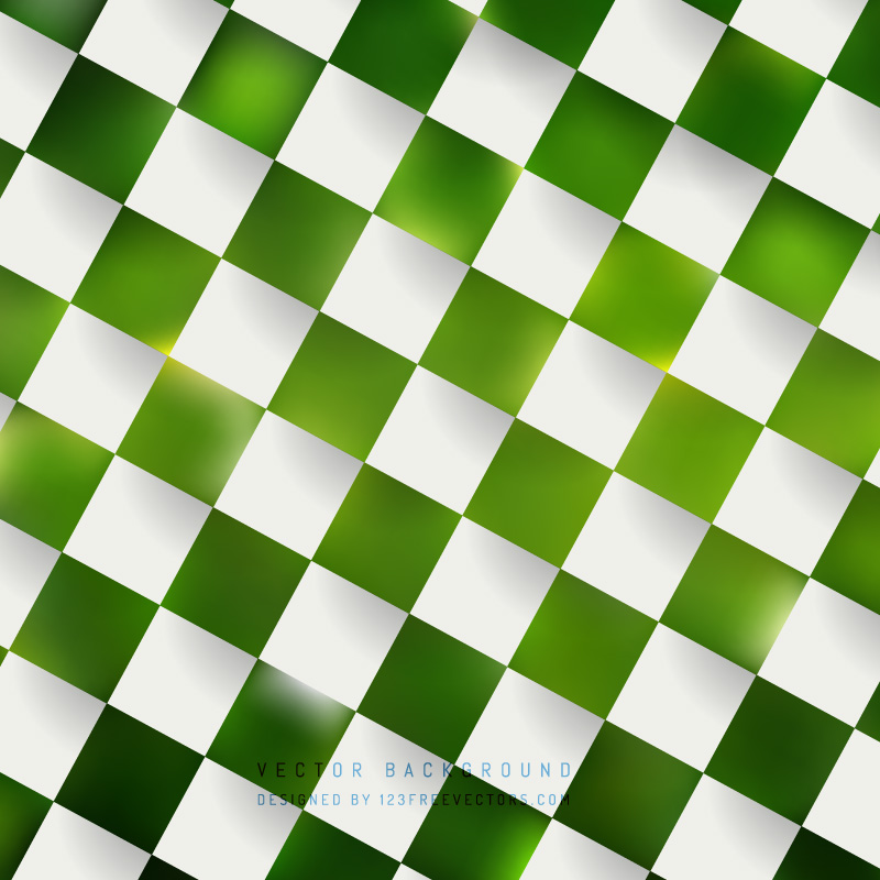 Two toned green and white checkered, seamless background pattern