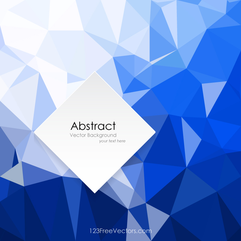 Cobalt Blue Polygonal Triangular Background Design