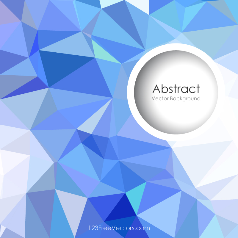 Cobalt Blue Polygonal Triangular Background Graphics