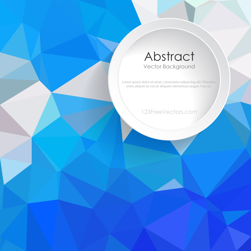 Cobalt Blue Abstract Polygonal Triangular Background Graphics