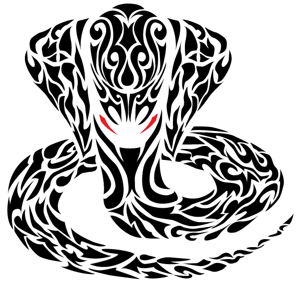 Tribal Cobra Snake Tattoo Vector