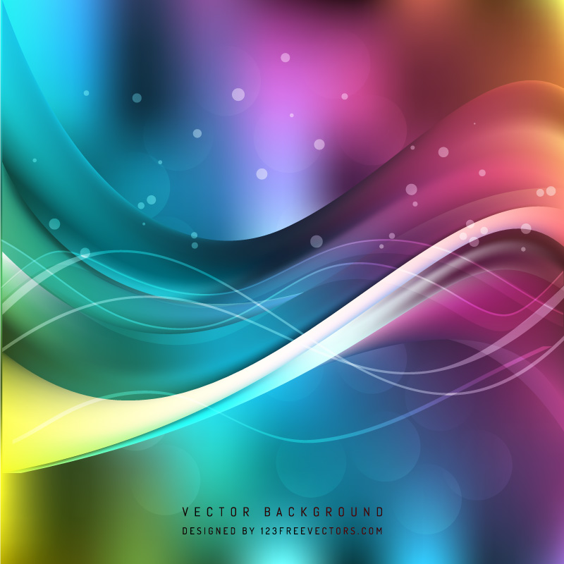 glowing colorful wave background