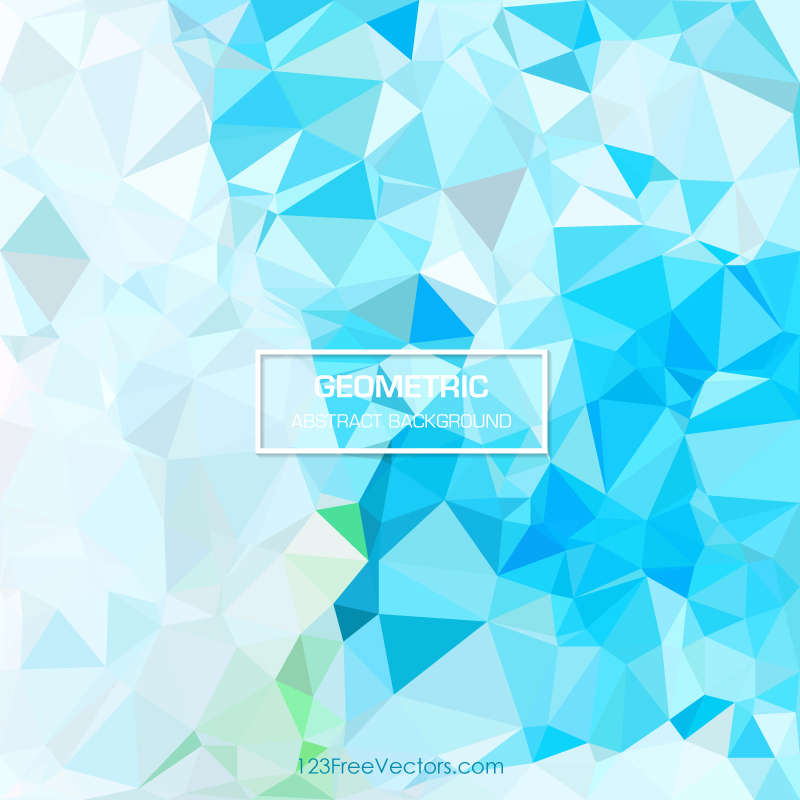 Sky Blue Abstract Polygonal Triangular Background Image