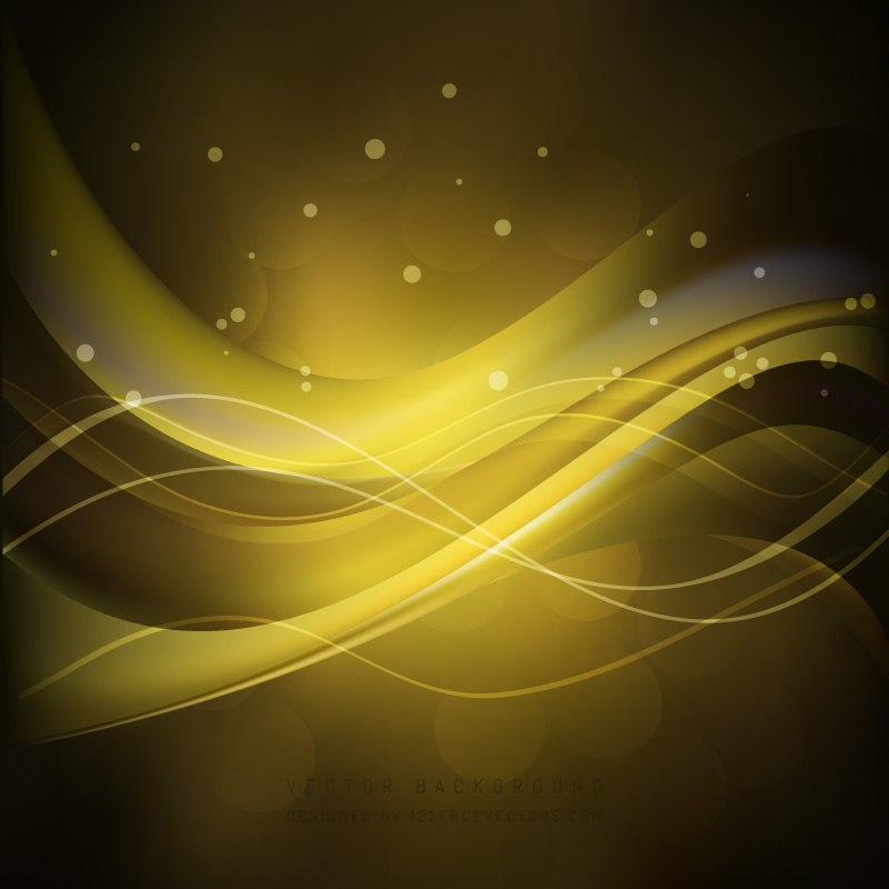 Black Yellow Wave Background
