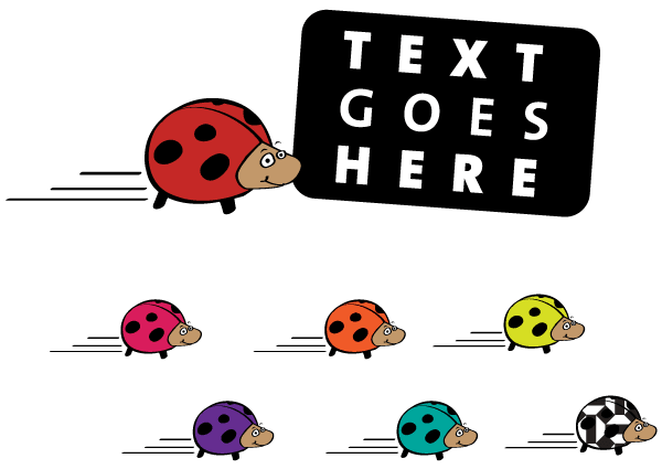 Cartoon Ladybug Vector Graphics