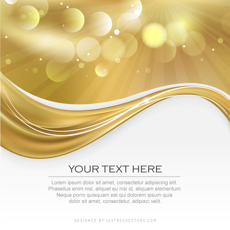 Gold background with three golden birthday Vector Image