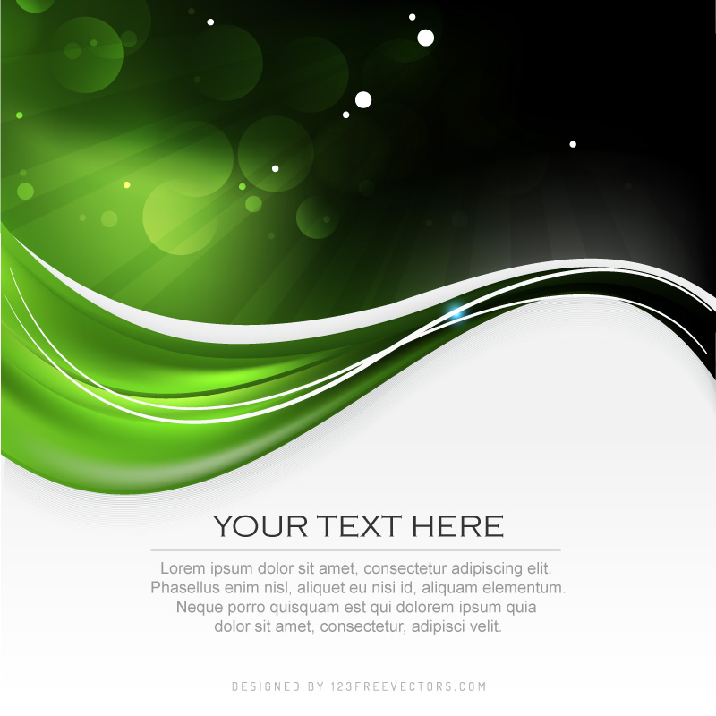 Dark Black Green Background Illustrator Template