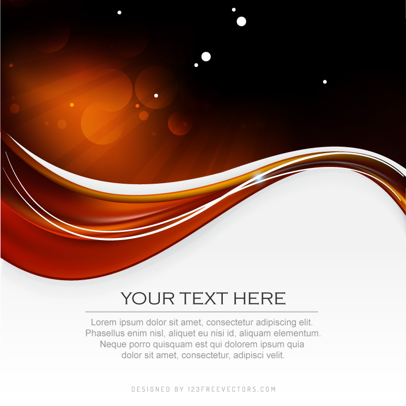 Abstract Black Orange Fire Background Template