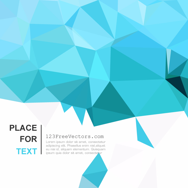 Sky Blue Abstract Polygonal Pattern Background Template