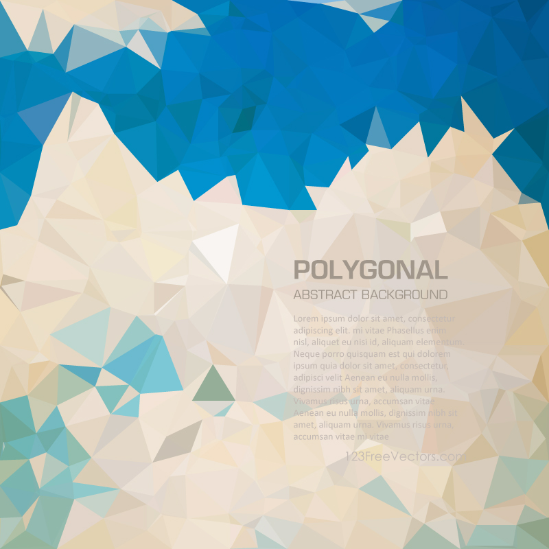 Vintage Blue Background Polygonal Triangular Background Template
