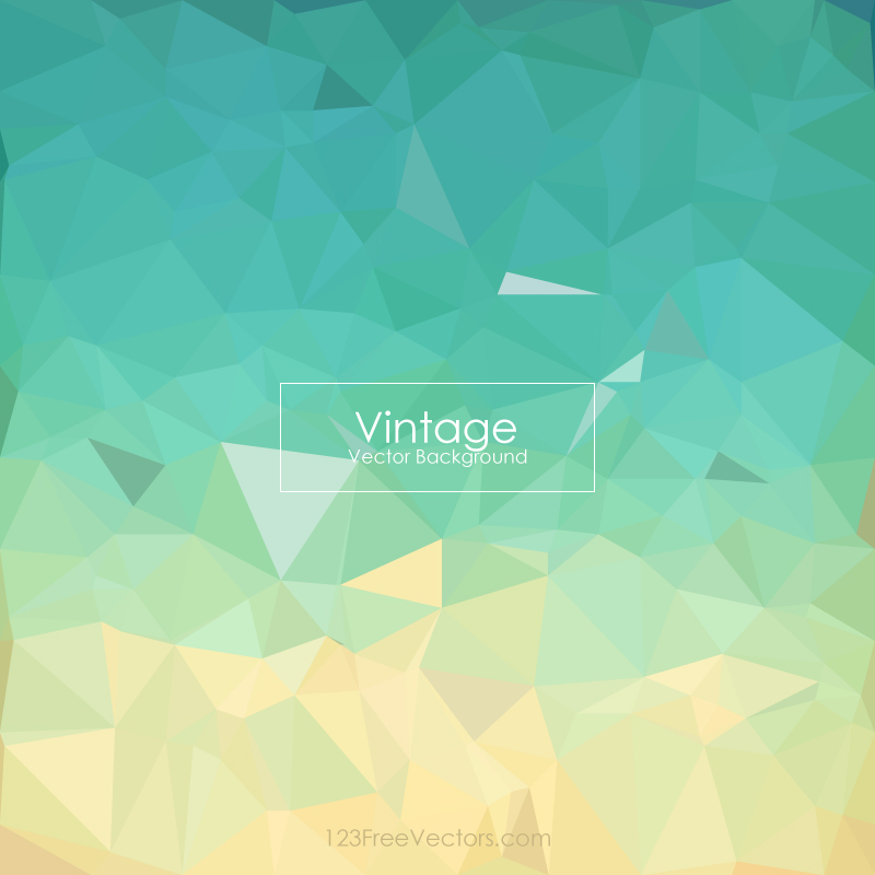 Vintage Turquoise Low Poly Background Design