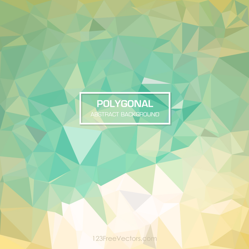 Vintage Turquoise Polygonal Triangular Background Template