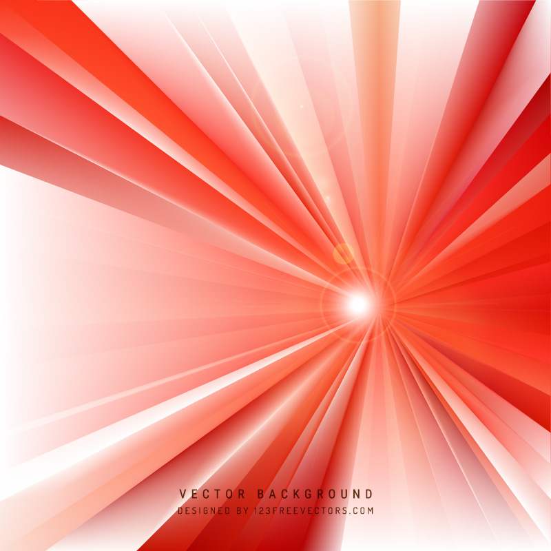 Abstract Red White Light Rays Background Template
