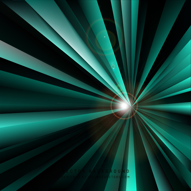 Black Turquoise Rays Background Illustrator