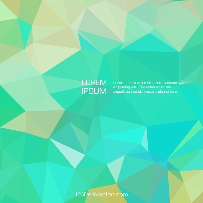 Turquoise Abstract Low Poly Background Image